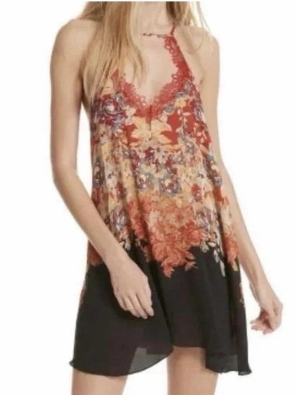 Intimately Free People Floral Haze Slip Mini Dress Size M